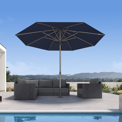 Parasol de table semi-automatique pour l'extérieur