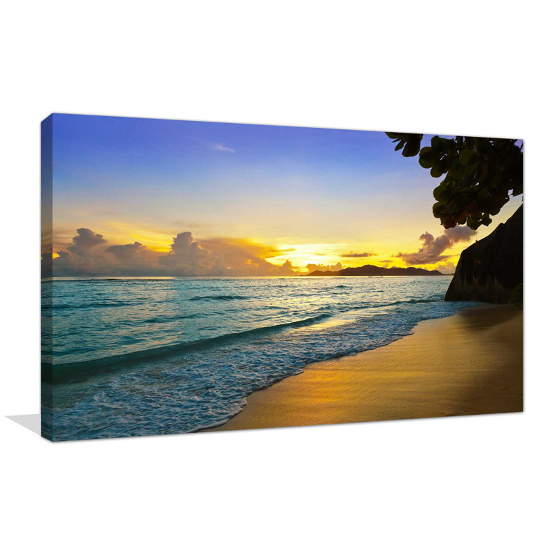 « path to ocean », reproduction de photo sur toile tendue, H 18 po x l 30 po x P 1 po