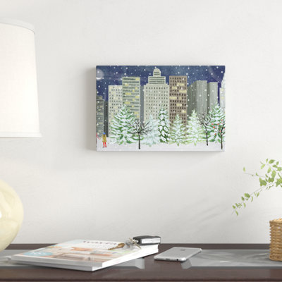 «Christmas in the City Collection D» par Grace Popp, reproduction d'art sur toile tendue