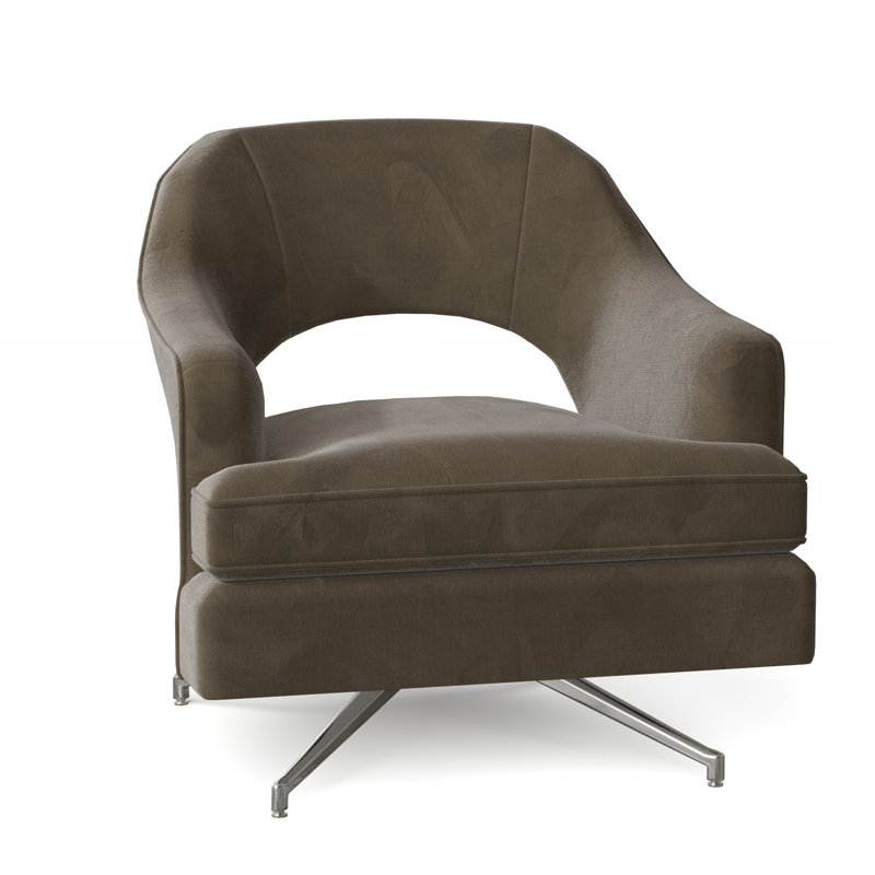 Jamie Swivel Armchair, Nickel, Turquoise (8789 91)