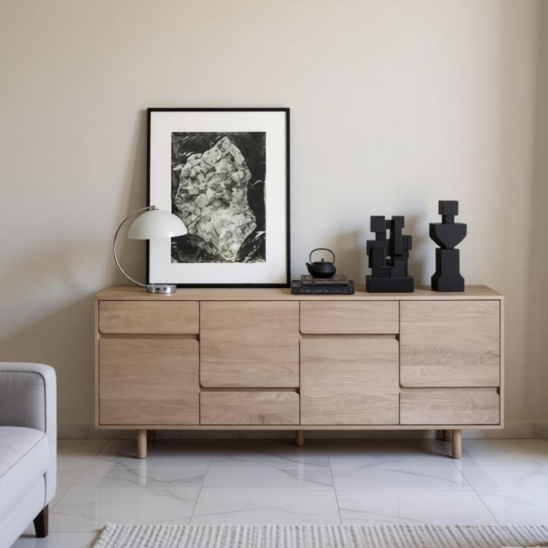 Armoire de rangement moderne et luxueuse, H 31,5 po x l 62,99 po x P 17,72 po
