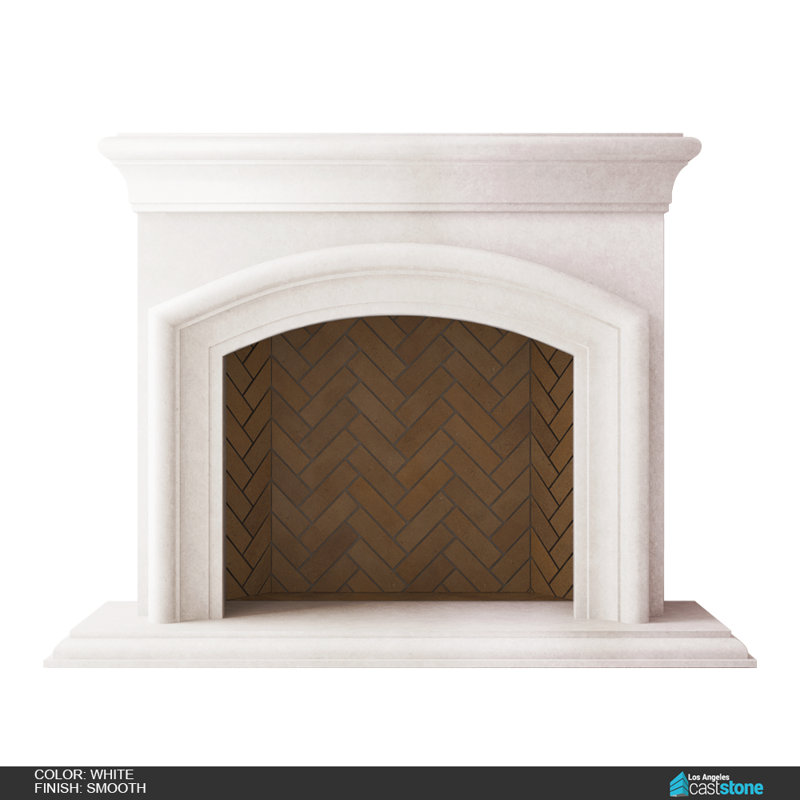 Vira Fireplace Surround, Smooth/White
