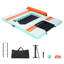 Quai flottant gonflable, plateforme de quai gonflable de 8 x 6 pi, tapis gonflable antidérapant avec sac de transport portable et échelle détachable, plate-forme flottante pour la plage