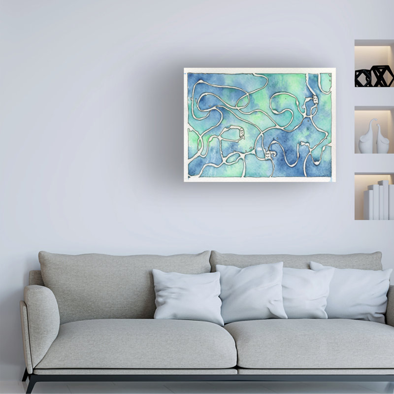 Art sur toile Anika Goodhue Spooky Blues, H 14 po x l 19 po