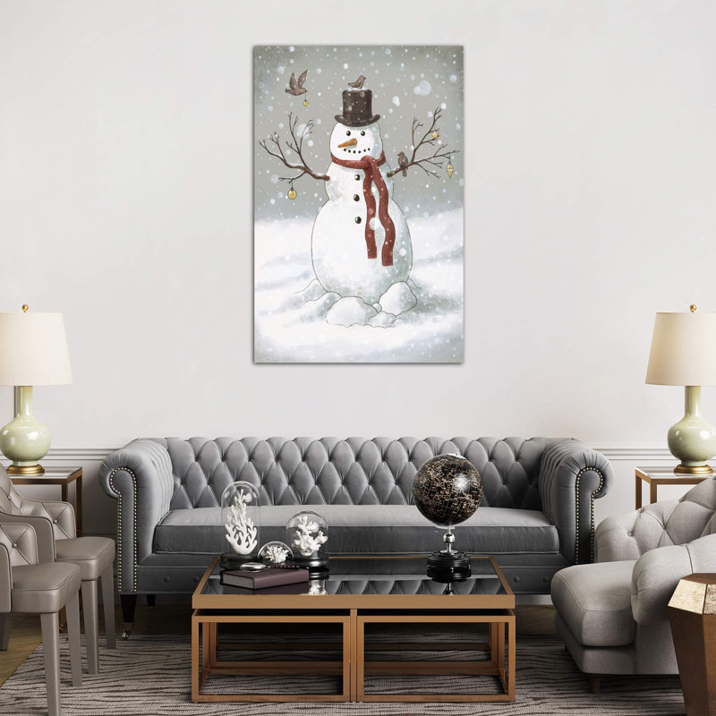 Christmas Snowman by Terry Fan - Wrapped Canvas Print, 66.04 cm H x 45.72 cm W x 1.91 cm D