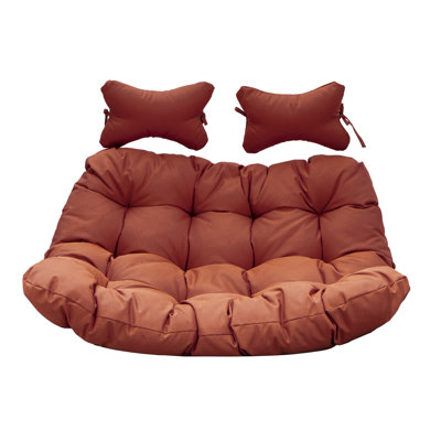 Modern Upholstered 2 Person Hanging Egg Swing Chair Cushion With Headrest by Latitude Run