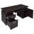 Rochelle Cappuccino 2-Drawer Office Computer Desk With Compact Storage And Elegant Design For Modern Workspaces-1736574403