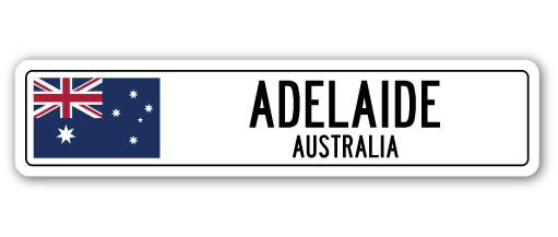 Plaque de rue en aluminium Brayton Adelaide, Australie, H 6 po x l 24 po x P 1 po