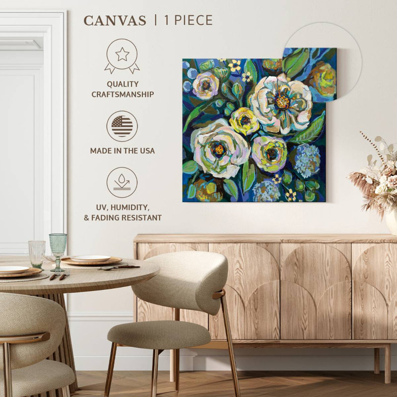 Floral Harnek Ocean House, H 16 po x l 16 po