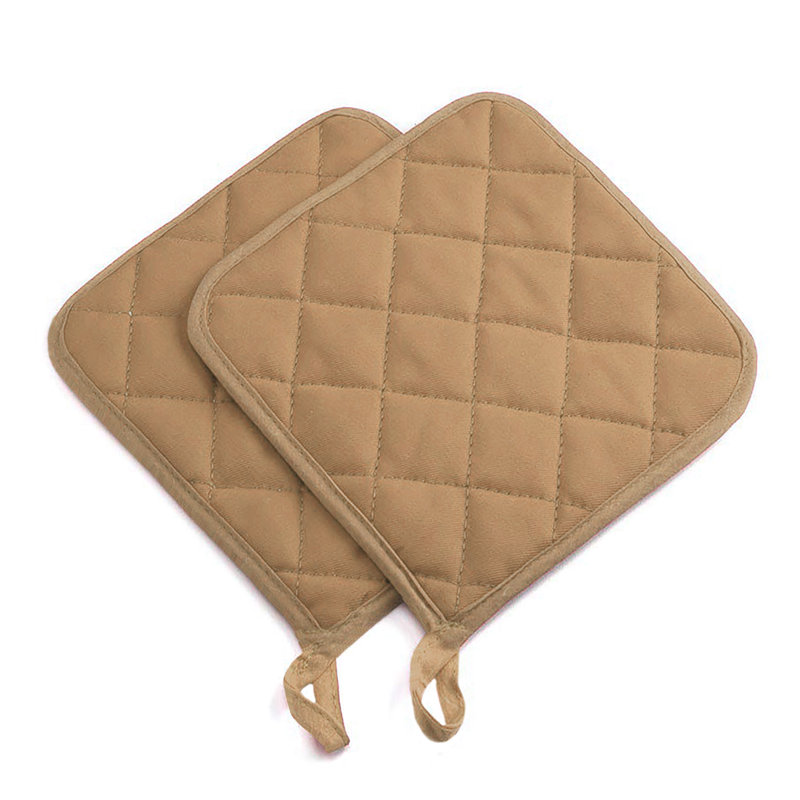 Home Mart Goods Polyester Potholder Set, Beige