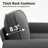 83" W 3 Seater Upholstered Sofa Faux Leather Rolled Arms Couch Mid Century Modern-908981387