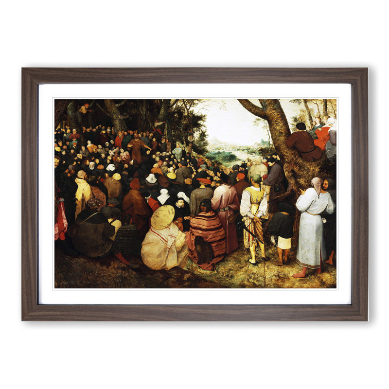 The Sermon of Saint John the Baptist by Pieter Bruegel the Elder - Picture Frame Painting, 48cm H x 65cm W x 2cm D