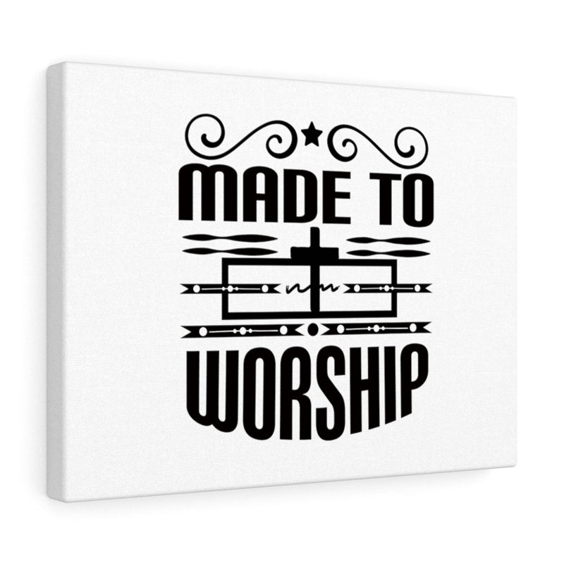 Made To Worship Cross - Wrapped Canvas Print, 28cm H x 36cm W