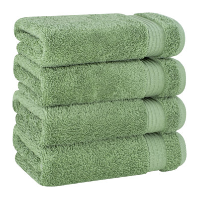 100% Cotton Turkish  Hand Towel Set, 4 Piece Soft, Absorbent Hand Face Towels