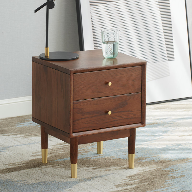 Chipley 40cm W Solid Wood Bedside Table