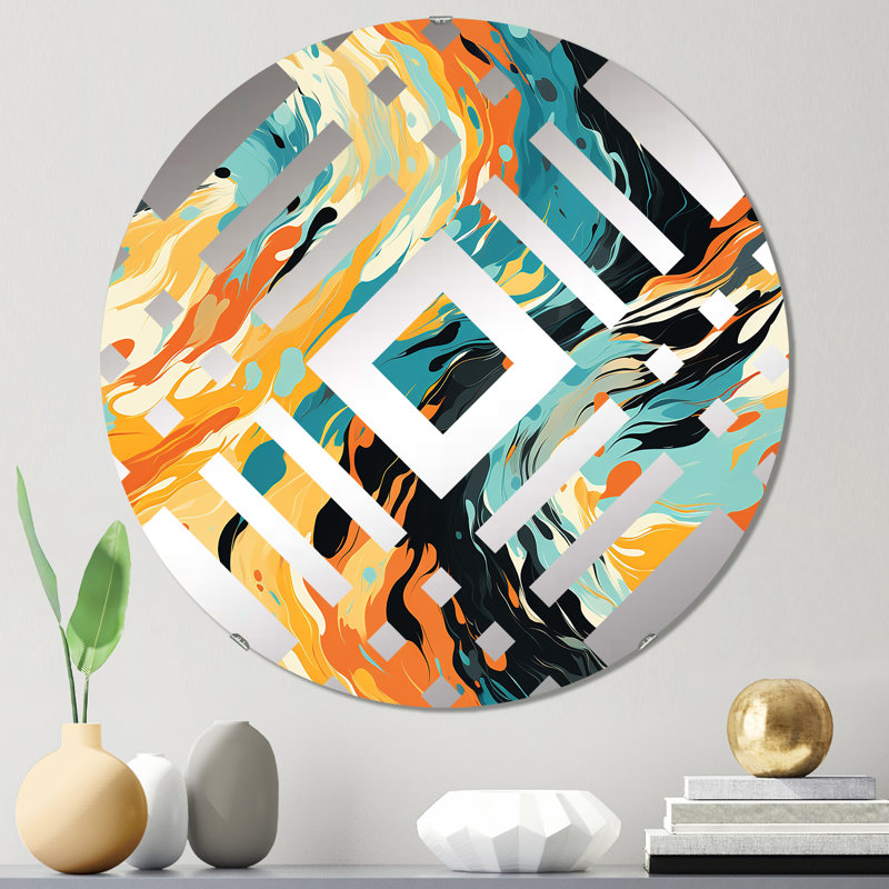 Frulla - Miroir décoratif diamant, 23,6 po x 23,6 po