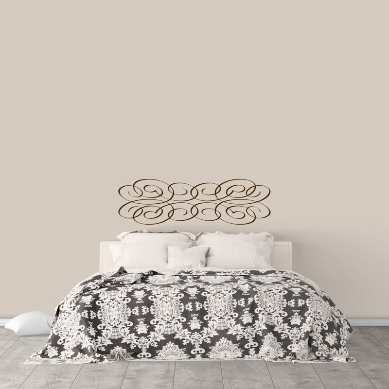 Décalcomanie murale tête tourbillon, Brun chocolat