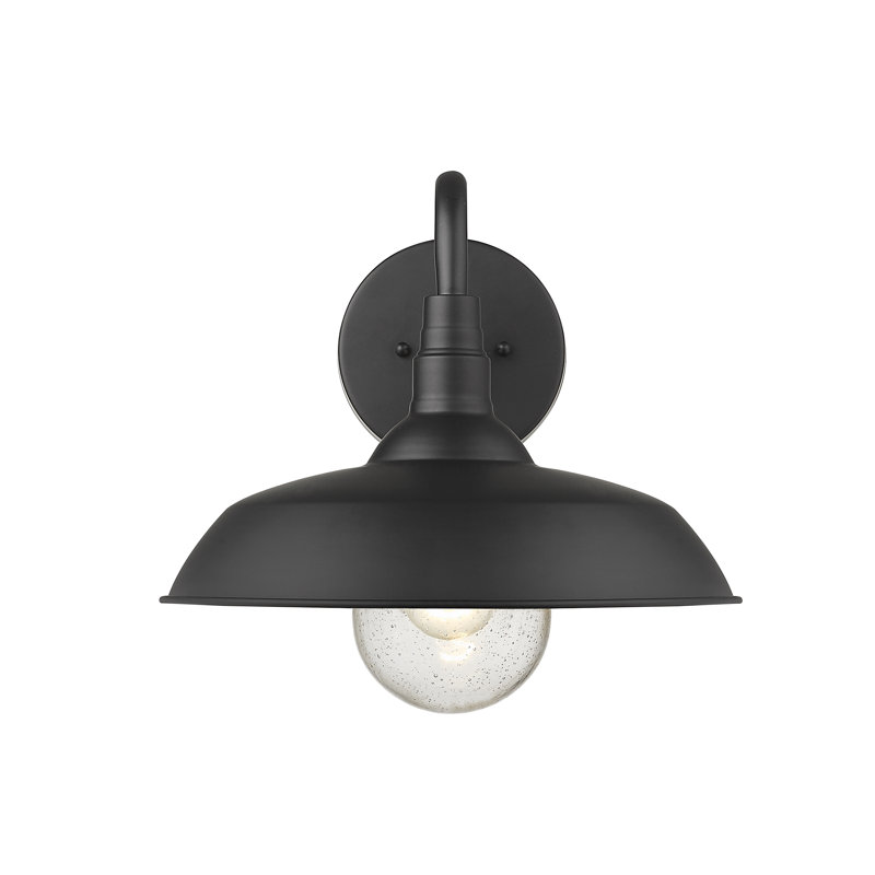 Luminaire de grange d'extérieur H 13,5 po Sussman, Noir mat