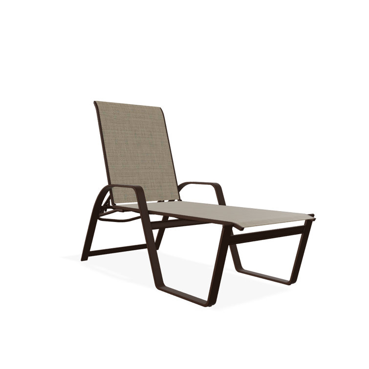 Holna Outdoor Rust-Resistant Metal Chaise Lounge