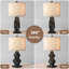 Lampe de table moderne en résine 24,5 "avec 3 lumières à intensité variable USB + abat-jour pré-assemblé de type C pour le salon-1892647008