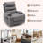 Geier PU Upholstered Heated Massage Chair,Lift Assistance-1959664052