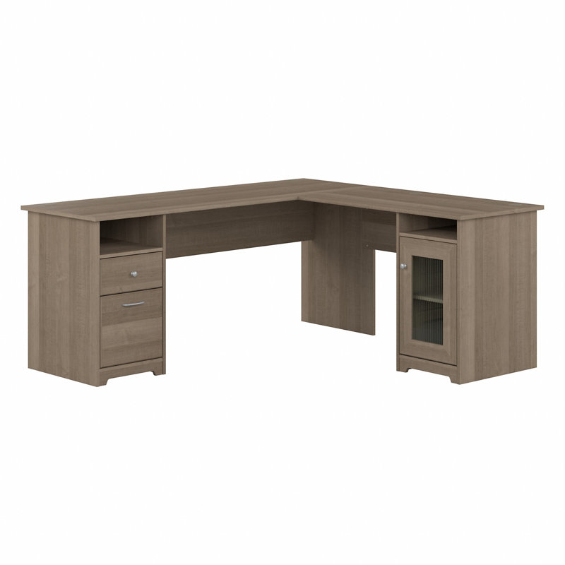 Paelynn 72'' Desk, 30" H x 71.69" W x 68.5" D, Ash Gray