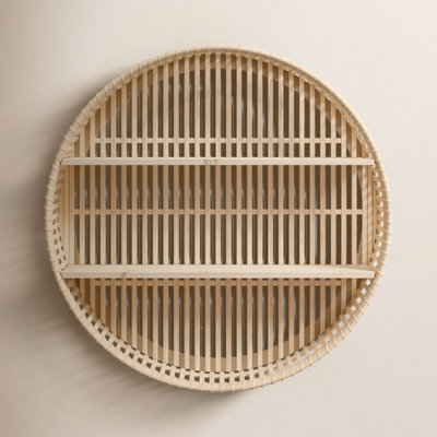 Wyat 2 Piece Circle Accent Shelf with Live Edge