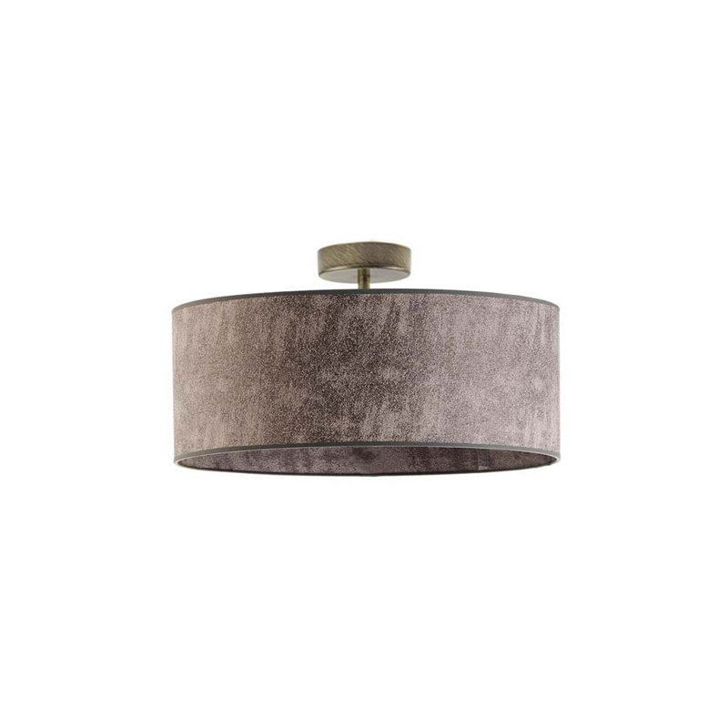 Audriona Semi Flush Mount, Antique Gold, 30cm H x 40cm W x 40cm D, Gray Melange