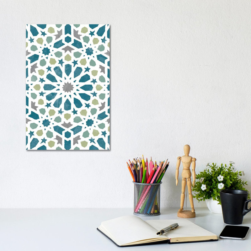 Zellige Board III 1 Piece Wrapped Canvas Wall Art, 20.32 cm H x 30.48 cm W