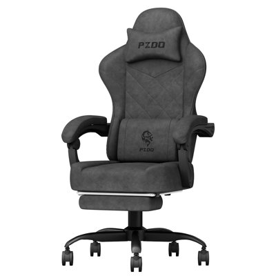 Rebrilliant Adjustable Reclining Ergonomic Swiveling PC & Racing Game Chair with Footrest
