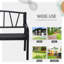 Banc en métal 50 po avec accoudoirs lisses pour sièges Parkstyle