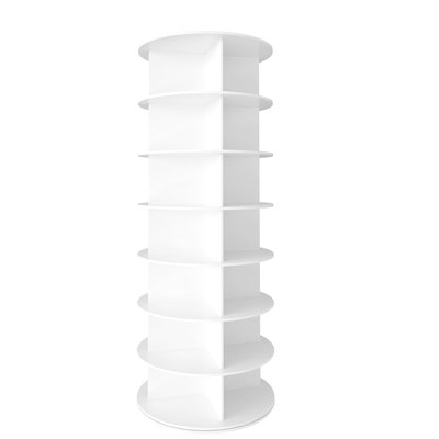 360 Degree Shoe Rack - 7 Tier Rotating In White For Space Optimization 7 Storage white Optimal Use