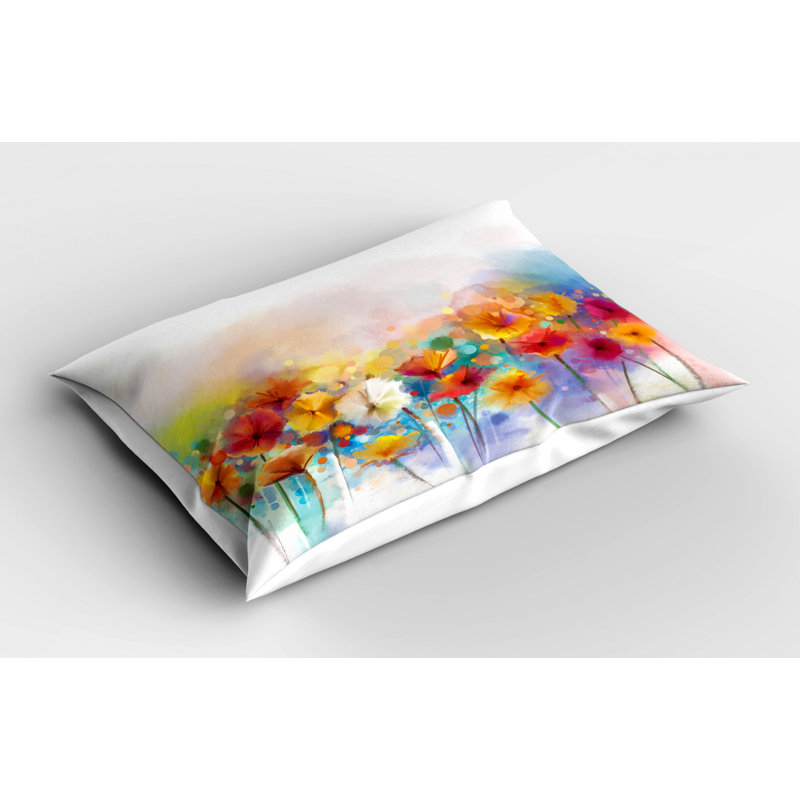 Flower Polyester Floral Sham Set, Twin