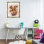 Art mural sur toile écureuil à motif de fleurs sauvages par Fab Funky-208551233-208551238