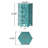 14" Side Table In Teal Iron - Stylish Cut Out For Patio, Beverage And Snack Design With Space Beverages Snacks-210666364