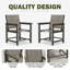 Ensemble de chaises de salle à manger d'extérieur en PEHD 4 pièces - Résistant aux intempéries, texture bois, utilisation toutes saisons-1437902927
