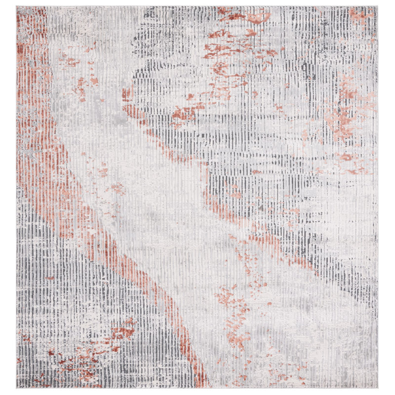 Invista Performance Abstract Rug, Square 6'7"