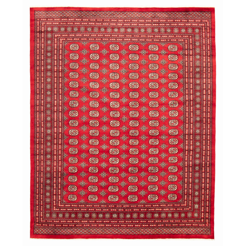 Tapis rouge Finha Peshawar Bokhara 8 pi 2 po x 10 pi 2 po