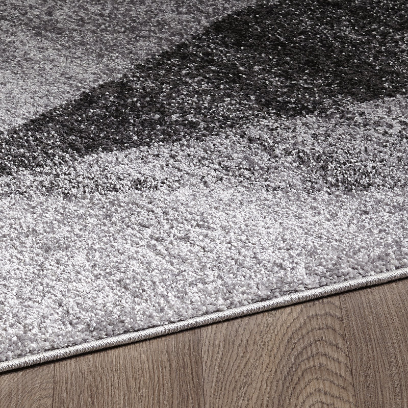 Tapis ivoire / gris Mcchesney, Rectangle 5 pi x 8 pi