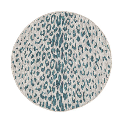 Teal Samburu Indoor/Outdoor Safari Rug