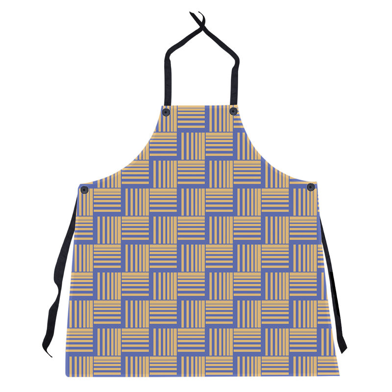 Jaya Bib Apron, Blue/Orange