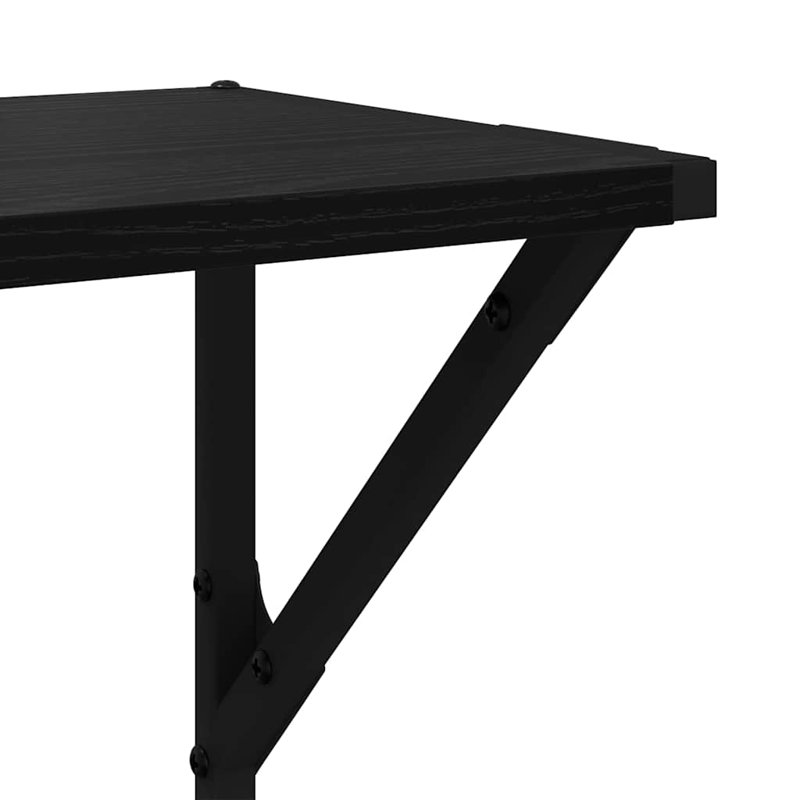 Floating Shelf, 25.5cm H x 80cm W x 25cm D, Black Oak
