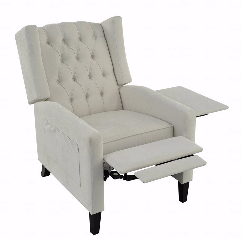 Fauteuil à oreilles manuel réglable avec fauteuil inclinable. Avec table d'appoint pliable, ports de chargement USB, chaises inclinables modernes et confortables