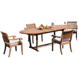 Mas Outdoor 11 - Piece Teak Dining Set