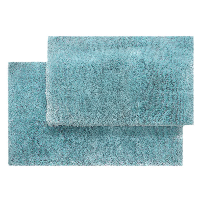 Luxury Microfiber Bath Rug Set - 20”X32”/23”X39”, Blue
