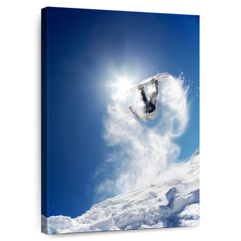 Snowboarding In Italy, 36" H x 24" W