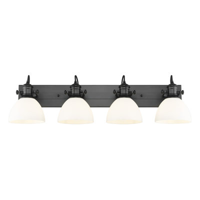 Hines 4-Light Vanity Light with Seeded Glass