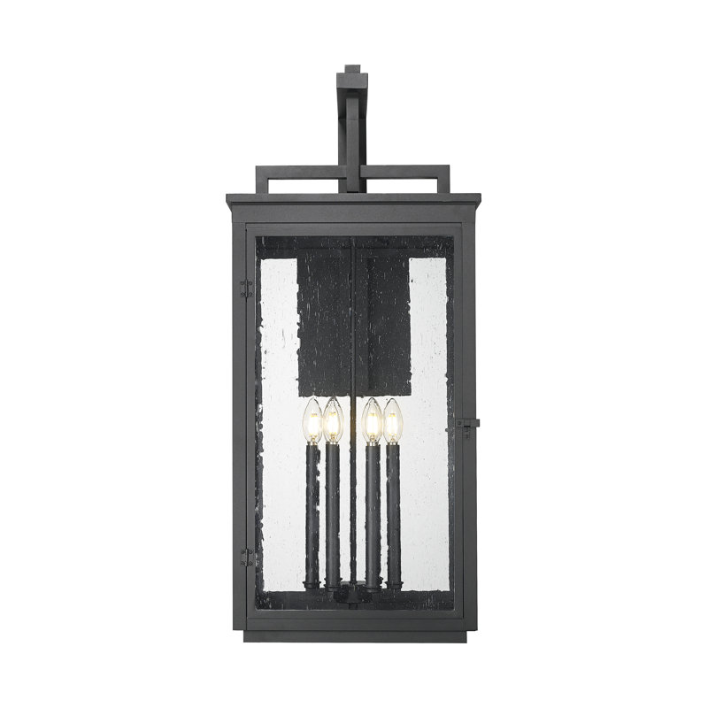 Applique murale d'extérieur noir sable Kasey, H 36 po x l 15 po x P 17 po, Six lumières