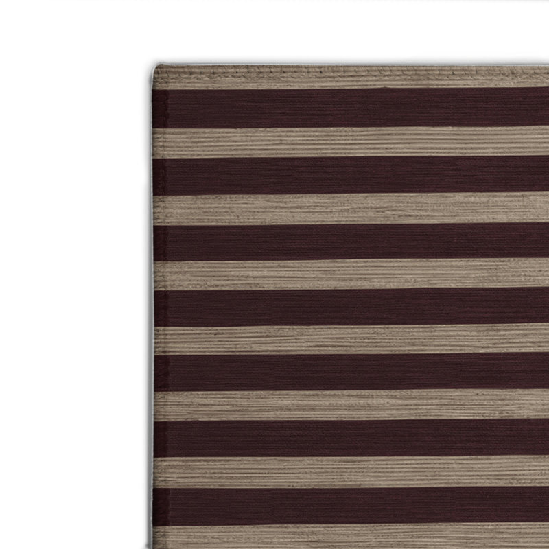 Tapis intérieur / extérieur rouge HorizontalStripes, Rectangulaire 2 pi x 3 pi