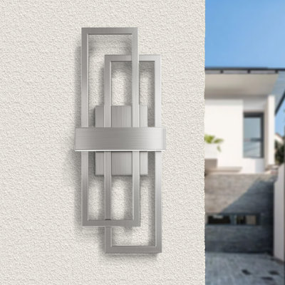 Brandalynn Iron Dimmable Integrated LED Outdoor Wall Light